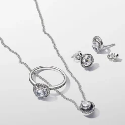 Pandora Boucles D'Oreilles<Boucles d'oreilles femme en argent sterling avec zircons
