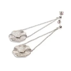 Kosma Paris Boucles D'Oreilles|Bague<Boucles d'oreilles femme Flora - Argenté Blanc TS202440-R