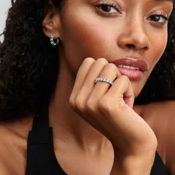 Pandora Boucles D'Oreilles<Boucles d’Oreilles Huggies Bleu Clair 293849C01