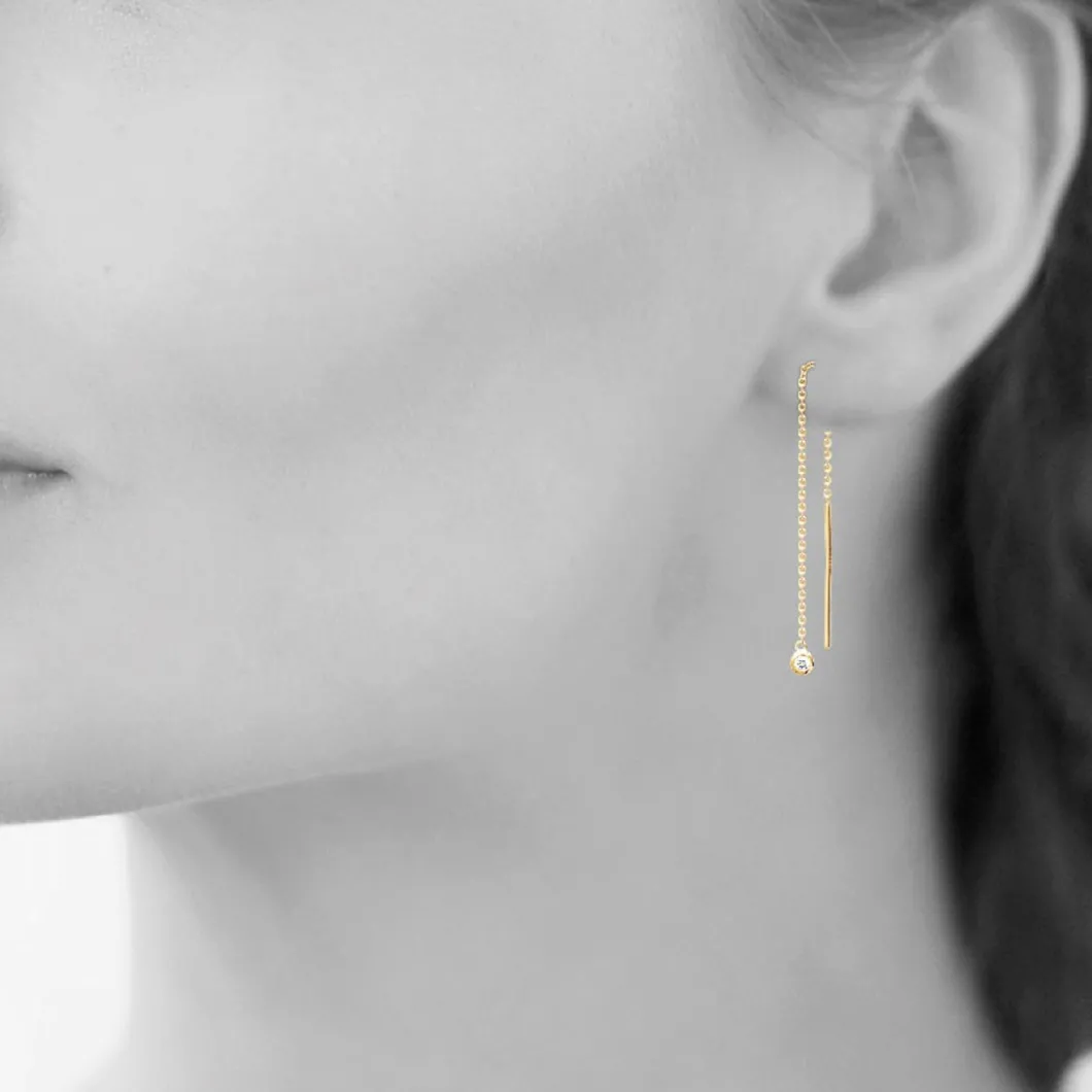 Maison de la Bijouterie Boucles D'Oreilles<Boucles d'oreilles pendantes plaqué or oxyde de zirconium Y53WYZ0