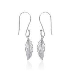 Maison de la Bijouterie Boucles D'Oreilles<Boucles d'oreilles Pendantes femme plume Argent W5Y6U00
