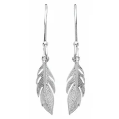 Maison de la Bijouterie Boucles D'Oreilles<Boucles d'oreilles Pendantes femme plume Argent W5Y6U00