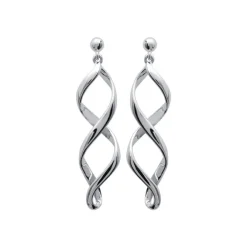 Maison de la Bijouterie Boucles D'Oreilles<Boucles d'oreilles Pendantes torsadées Argent W364U00
