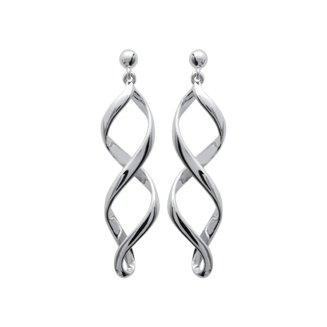 Maison de la Bijouterie Boucles D'Oreilles<Boucles d'oreilles Pendantes torsadées Argent W364U00
