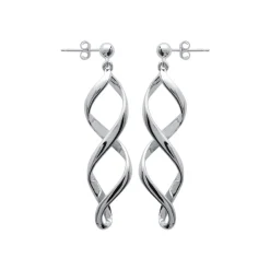 Maison de la Bijouterie Boucles D'Oreilles<Boucles d'oreilles Pendantes torsadées Argent W364U00