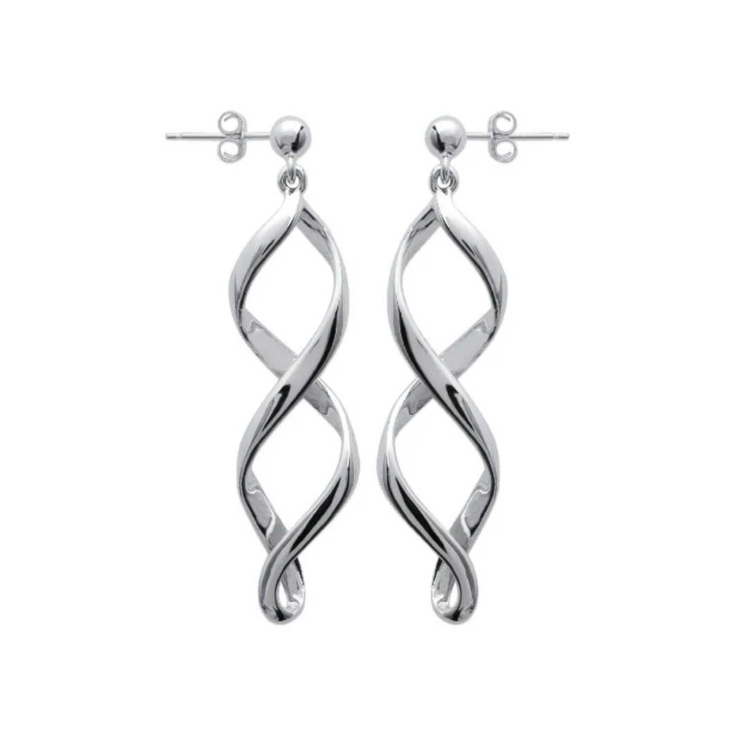 Maison de la Bijouterie Boucles D'Oreilles<Boucles d'oreilles Pendantes torsadées Argent W364U00