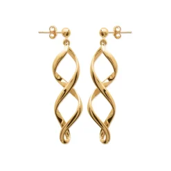 Maison de la Bijouterie Boucles D'Oreilles<Boucles d'oreilles Pendantes torsadées plaqué or Y364U00