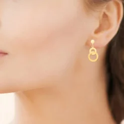 Maison de la Bijouterie Boucles D'Oreilles<Boucles d'oreilles Pendantes fantaisie plaqué or Y466Z00