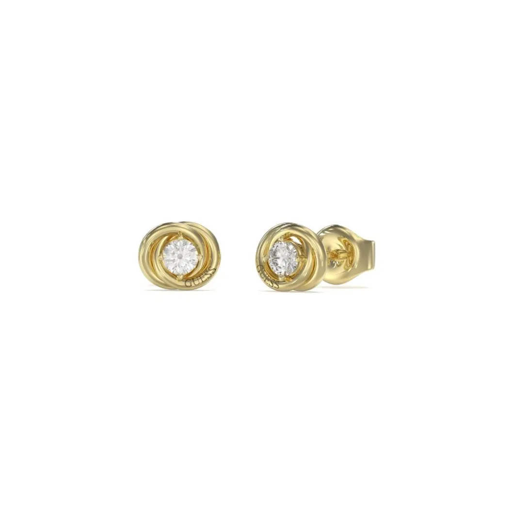 Guess Bijoux Boucles D'Oreilles<Boucles D'Oreilles Perfect Acier Puces Et Zircons Cubiques 8 Mm Doré