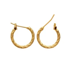 Maison de la Bijouterie Boucles D'Oreilles<Boucles d'oreilles plaqué or créoles torsadées 16mm Y6Z5YZ6