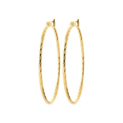 Maison de la Bijouterie Boucles D'Oreilles<Boucles d'oreilles plaqué or créoles 40mm Y6Z4U40