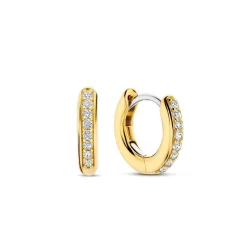 Ti Sento Boucles D'Oreilles<Boucles D'Oreilles - 7811ZY Argent Anneaux Et Pavage Doré