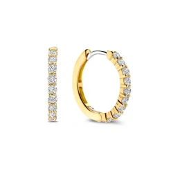 Ti Sento Boucles D'Oreilles<Boucles D'Oreilles - 7958ZY Argent Anneaux Et Pavage Doré