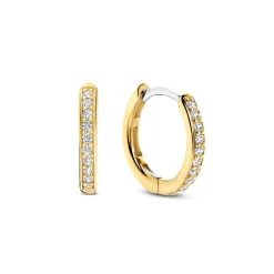 Ti Sento Boucles D'Oreilles<Boucles D'Oreilles - 7812ZY Argent Anneaux Et Pavage Doré