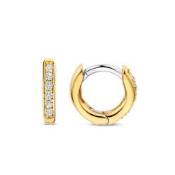 Ti Sento Boucles D'Oreilles<Boucles D'Oreilles - 7954ZY Argent Anneaux Et Pavage Doré