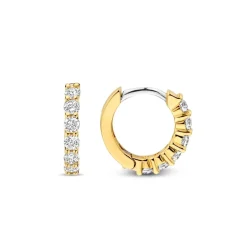 Ti Sento Boucles D'Oreilles<Boucles D'Oreilles - 7956ZY Argent Anneaux Et Pavage Doré