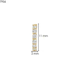 Ti Sento Boucles D'Oreilles<Boucles D'Oreilles - 7956ZY Argent Anneaux Et Pavage Doré