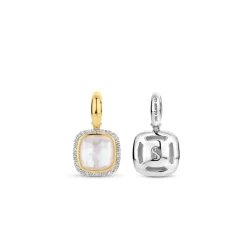 Ti Sento Boucles D'Oreilles<Boucles D'Oreilles - 7968MW Argent Doublé Nacre Carré Et Oxydes De Zirconium Doré