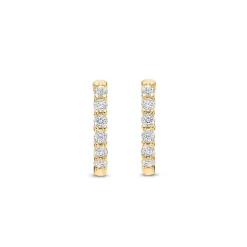 Ti Sento Boucles D'Oreilles<Boucles D'Oreilles - 7957ZY Argent Anneaux Et Pavage Doré