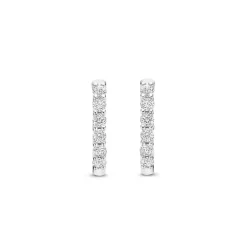 Ti Sento Boucles D'Oreilles<Boucles D'Oreilles - 7957ZI Rhodié Anneaux Et Pavage Argent