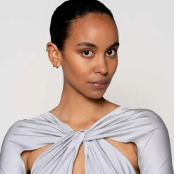 Ti Sento Boucles D'Oreilles<Boucles D'Oreilles - 7957ZI Rhodié Anneaux Et Pavage Argent