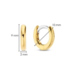 Ti Sento Boucles D'Oreilles<Boucles D'Oreilles - 7954YS Argent Anneaux Et Pavage Doré