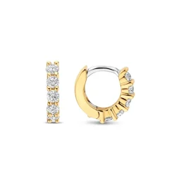 Ti Sento Boucles D'Oreilles<Boucles D'Oreilles - 7955ZY Argent Anneaux Et Pavage Doré