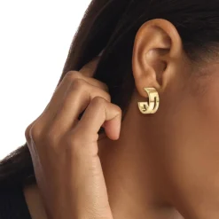 Calvin Klein Bijoux Boucles D'Oreilles<Boucles oreilles Geometric Essentials Sculptural - 35000676 Acier Doré