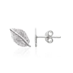 Maison de la Bijouterie Boucles D'Oreilles<Boucles oreilles fantaisie feuille Argent W54WZ00