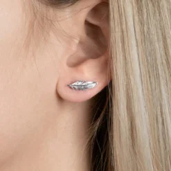 Maison de la Bijouterie Boucles D'Oreilles<Boucles oreilles femme plume Argent W5YWZ00