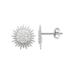 Maison de la Bijouterie Boucles D'Oreilles<Boucles oreilles femme soleil argent rhodié Z5W03Z0