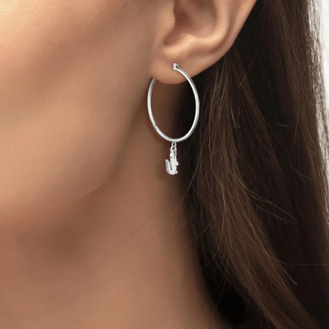 Lacoste Boucles D'Oreilles<Boucles oreilles Crocodile - 2040375 Acier Argent