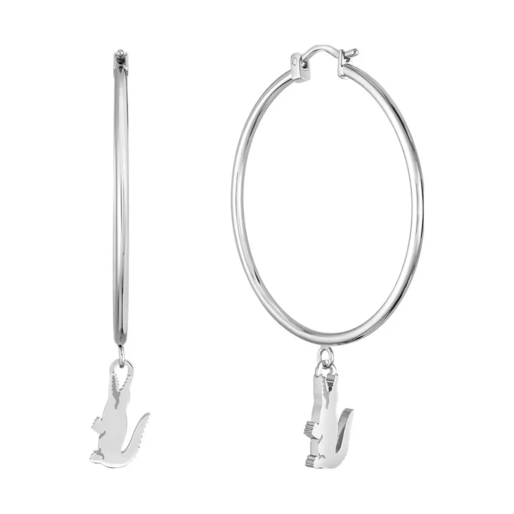 Lacoste Boucles D'Oreilles<Boucles oreilles Crocodile - 2040375 Acier Argent