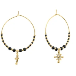 Pierre Lannier Bijoux Boucles D'Oreilles<Boucles oreilles Antharea - BJ25A2231 Acier Doré