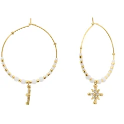 Pierre Lannier Bijoux Boucles D'Oreilles<Boucles oreilles Antharea - BJ25A2211 Acier Doré