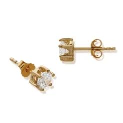 Maison de la Bijouterie Boucles D'Oreilles<Boucles oreilles plaqué or oxyde zirconium 5mm Y0YZ5365Z