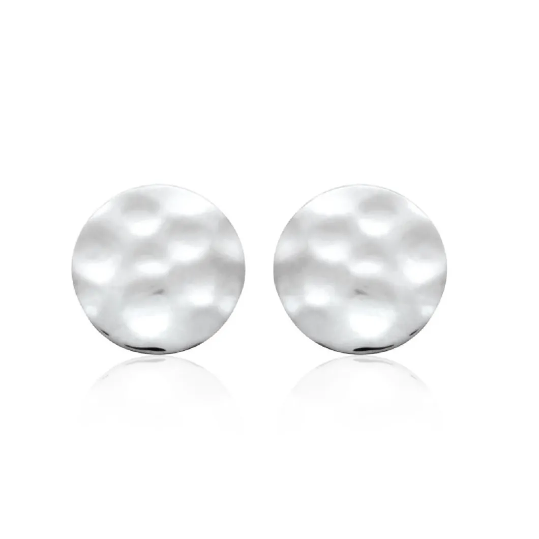 Maison de la Bijouterie Boucles D'Oreilles<Boucles oreilles puces effet martelé argent W55YW00