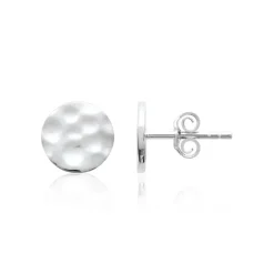 Maison de la Bijouterie Boucles D'Oreilles<Boucles oreilles puces effet martelé argent W55YW00