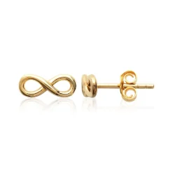 Maison de la Bijouterie Boucles D'Oreilles<Boucles oreilles puces infinity plaqué or Y4UVY00