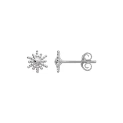 Maison de la Bijouterie Boucles D'Oreilles<Boucles oreilles puces soleil Argent W556300