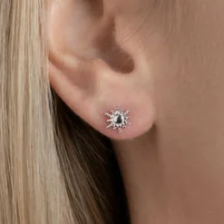 Maison de la Bijouterie Boucles D'Oreilles<Boucles oreilles puces soleil Argent W556300