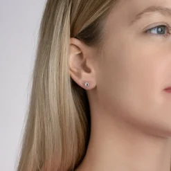 Maison de la Bijouterie Boucles D'Oreilles<Boucles oreilles puces soleil Argent W556300