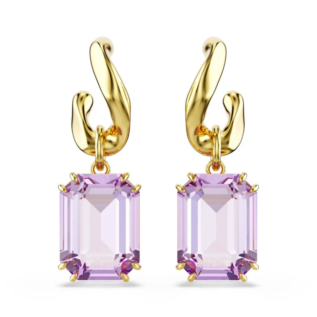 Swarovski Boucles D'Oreilles<Boucles oreilles Millenia 5694784 Plaqué or Violet