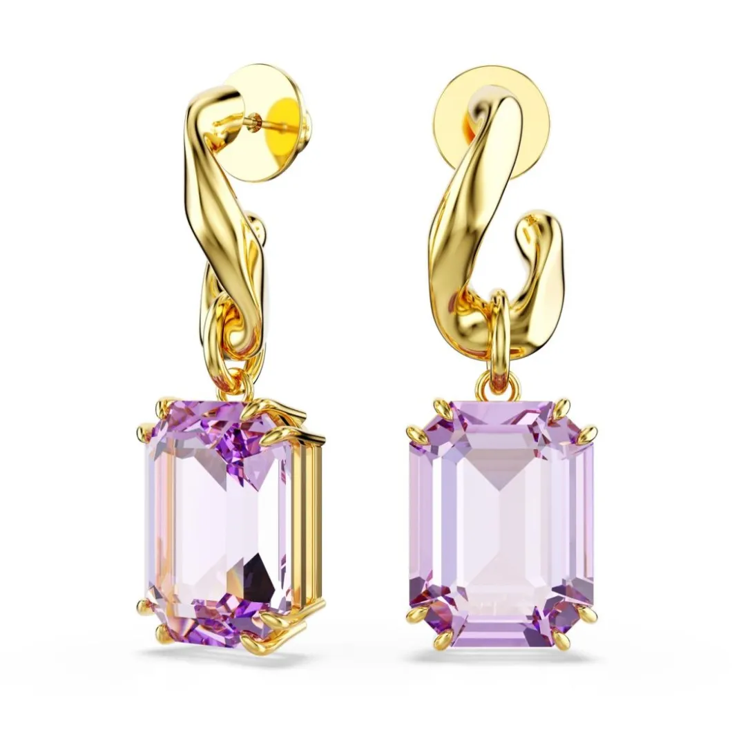Swarovski Boucles D'Oreilles<Boucles oreilles Millenia 5694784 Plaqué or Violet