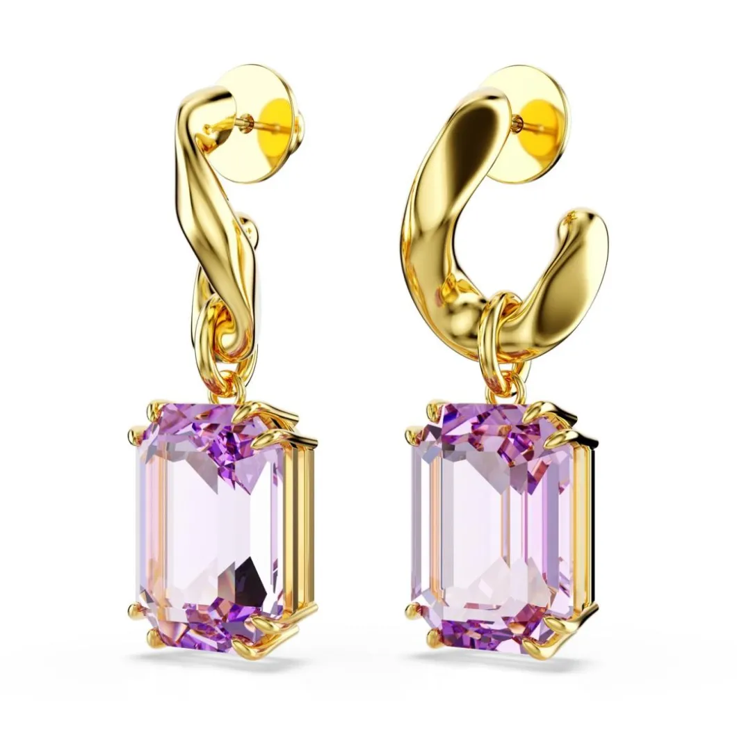 Swarovski Boucles D'Oreilles<Boucles oreilles Millenia 5694784 Plaqué or Violet