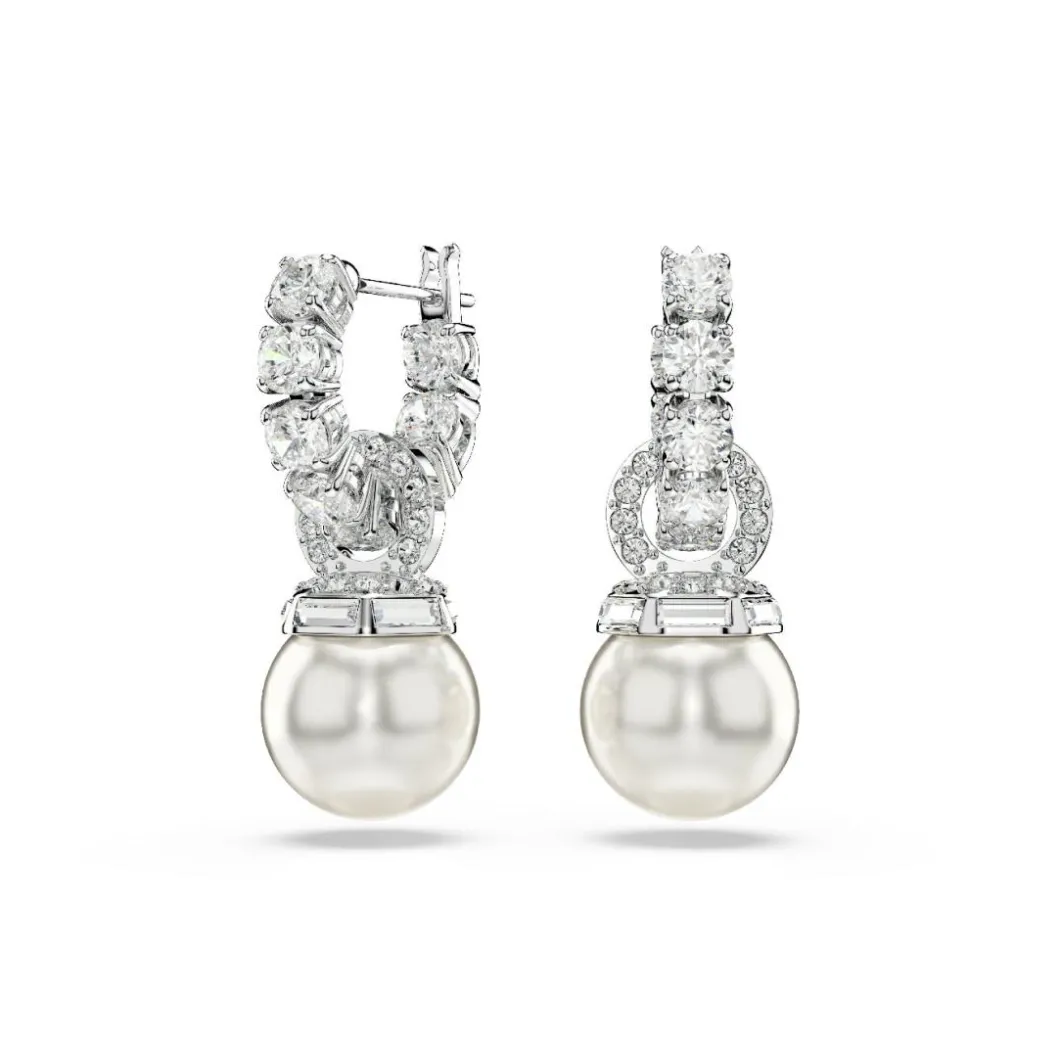 Swarovski Boucles D'Oreilles<Boucles oreilles Matrix Pearl - 5691716 Métal rhodié Argent