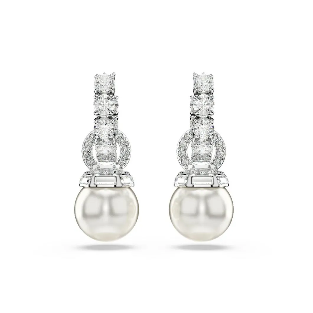 Swarovski Boucles D'Oreilles<Boucles oreilles Matrix Pearl - 5691716 Métal rhodié Argent