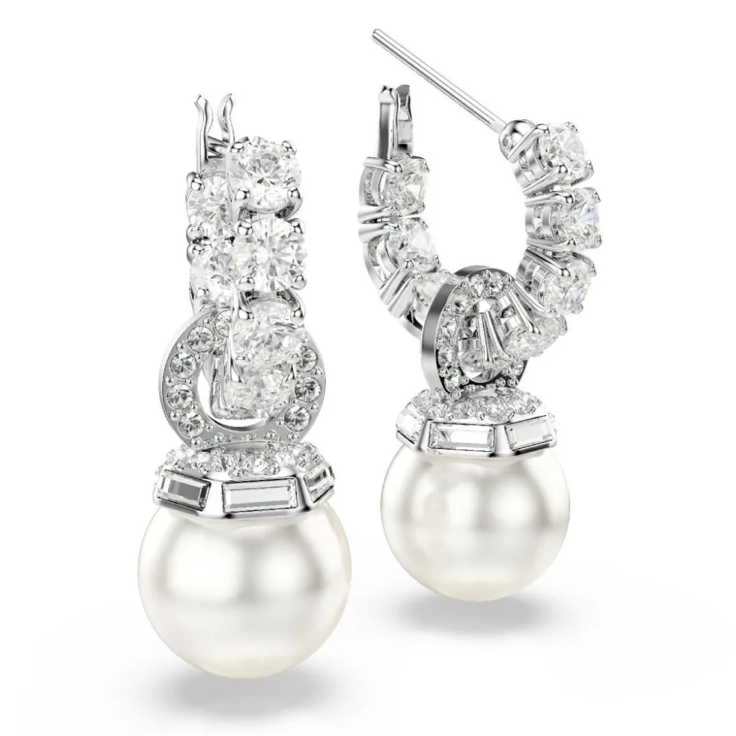 Swarovski Boucles D'Oreilles<Boucles oreilles Matrix Pearl - 5691716 Métal rhodié Argent