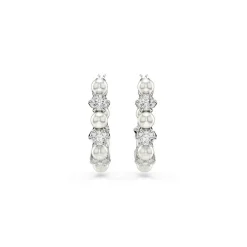Swarovski Boucles D'Oreilles<Boucles oreilles Matrix Pearl - 5709256 Métal rhodié Blanc