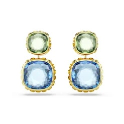 Swarovski Boucles D'Oreilles<Boucles oreilles Chroma Versatile - 5692492 Plaqué or Bleu